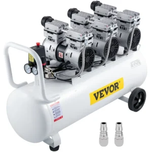 Compressor De Ar Silencioso Isento De Óleo De 22 Galões/100 Litros, 58 Db Vevor