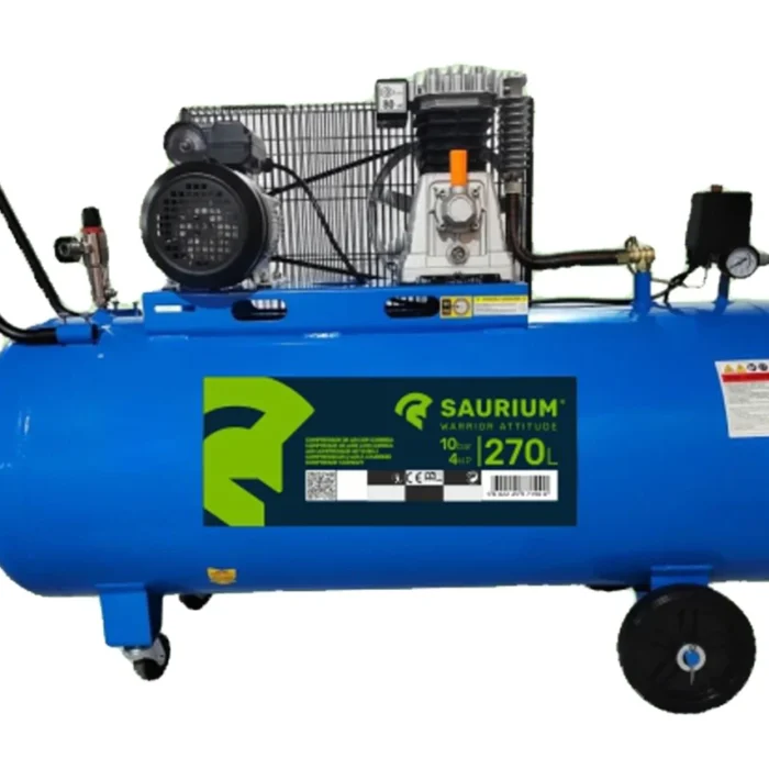 Compressor de Ar Correia 270L 4Hp 10Bar Trifásico Ref. 37190 SAURIUM Compressor de Ar Correia 270L 4Hp 10Bar Trifásico Ref. 37190 SAURIUM