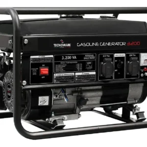 Gerador Monofásico Alimentado a Gasolina Elétrico / Arranque Manual Depósito 15L Avr de Baixo Ruído 3200Va TECNOWARE