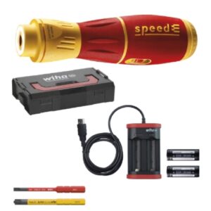Variedade De Chaves De Fenda Elétricas WIHA Speede® Ii De 7 Peças, Com Slimbits, Baterias E Carregador Usb Em L-Boxx Mini (44318)